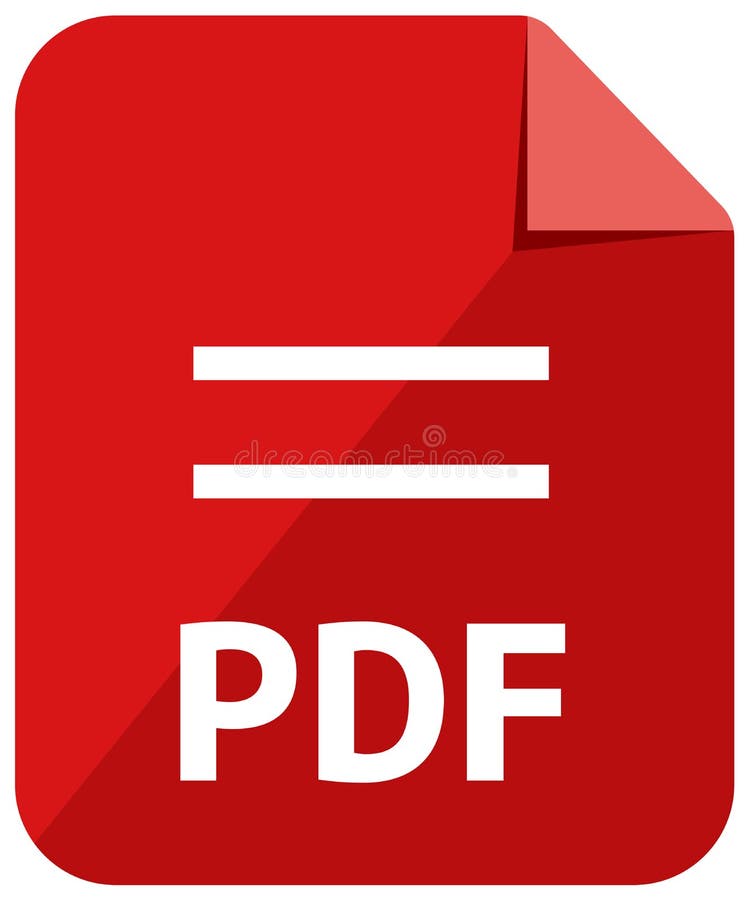 PDF icon | Major file format vector icon illustration color version royalty free illustration.