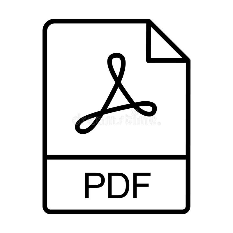 Pdf Line Icon, Vector Illustration. Flat Design Style Stock Vector ...