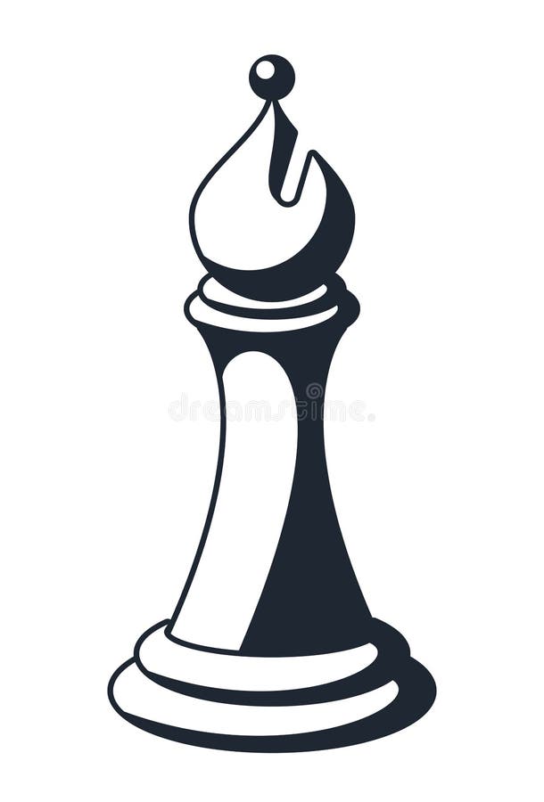 Peça de xadrez de bispo ilustração do vetor. Ilustração de bispo - 219161520