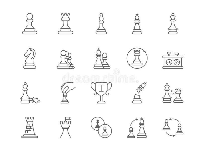 Vamos Jogar Carta Desenhada De Xadrez. Ilustração do Vetor - Ilustração de  carta, penhor: 209805820