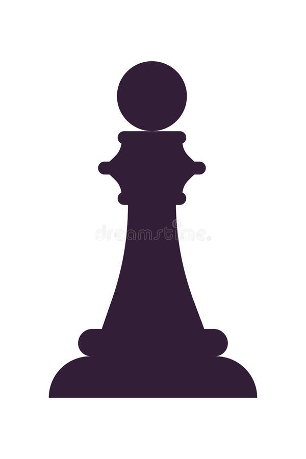Vector Único Desenho Figura De Xadrez - Peão Clipart De Stock, Royalty-Free