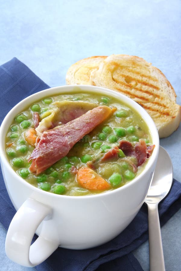 Pea and Ham Soup stock photo. Image of prosciutto, spoon 6594604