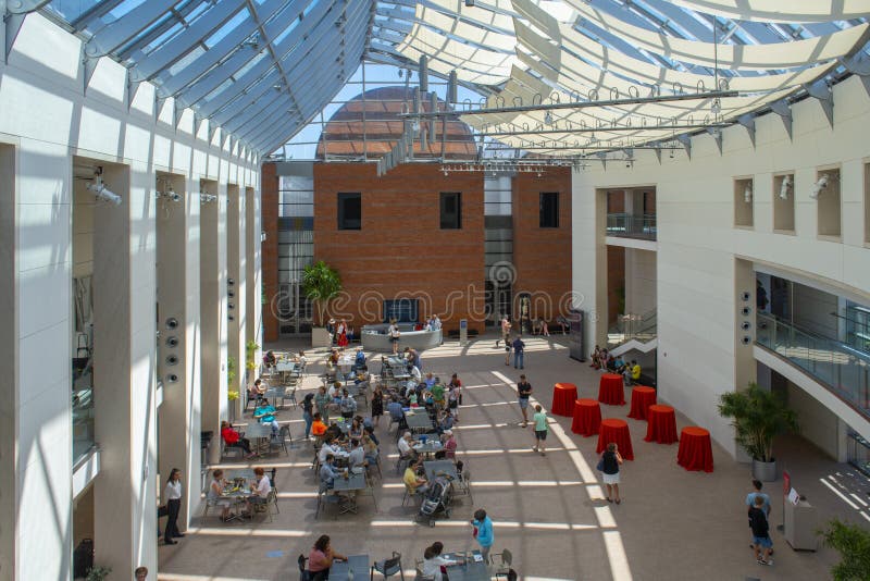 Peabody Essex Museum PEM central atrium at 161 Essex Street in historic city center of Salem, Massachusetts MA, USA. Peabody Essex Museum PEM central atrium at 161 Essex Street in historic city center of Salem, Massachusetts MA, USA.