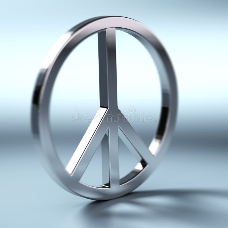 Peace and love symbol stock illustration. Illustration of