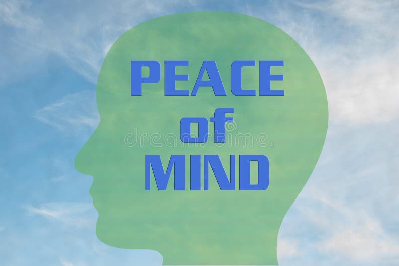 PEACE of MIND concept stock illustration. Illustration of feeling
