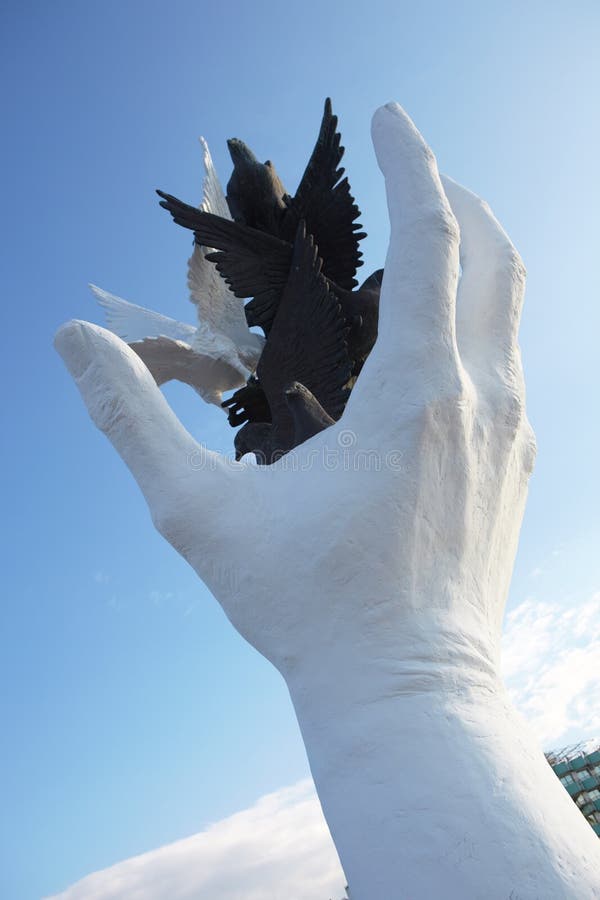Peace Monument stock photo. Image of bronze, metal, flying 12858072