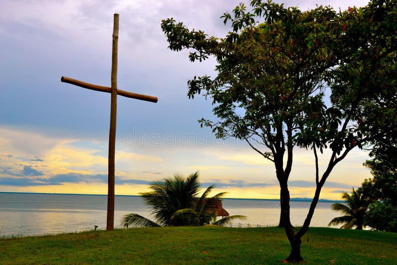 View from a tropical resort in Punta De Palma, Izabal, Guatemala. View from a tropical resort in Punta De Palma, Izabal, Guatemala