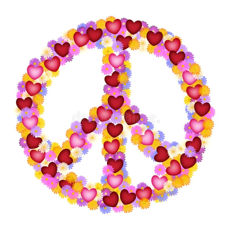 Flower peace sign stock vector. Illustration of peace 18890530
