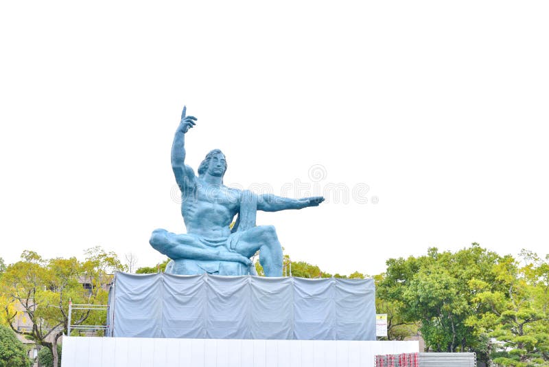 The Peace Statue at Nagasaki Peace Park in Japan Editorial Stock Image