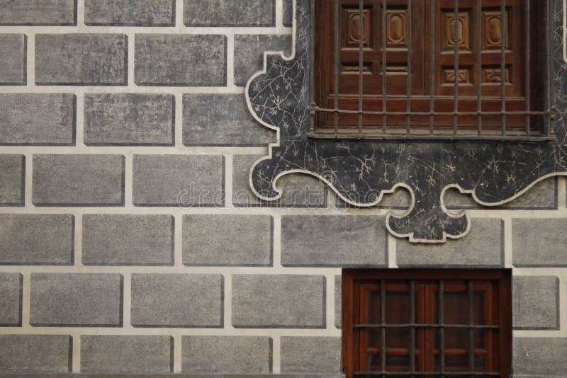 A peace of wall of one of the historical buildings of granada royalty free stock photos