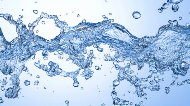 A peaceful aquatic scene featuring a mesmerizing view of water with bubbles ascending and a calm sky overhead royalty free stock photography