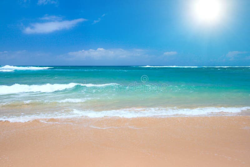 Peaceful beach scene