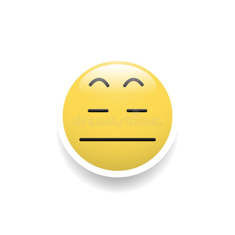 Peaceful Emoticon Icon,Vector and Illustration Stock Vector