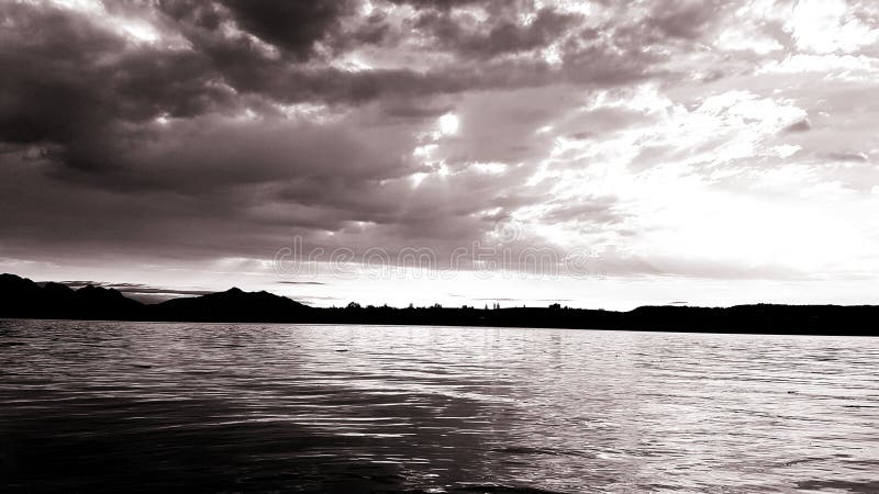 Peaceful evening by the lake stock photography Peaceful evening by the lake stock photography