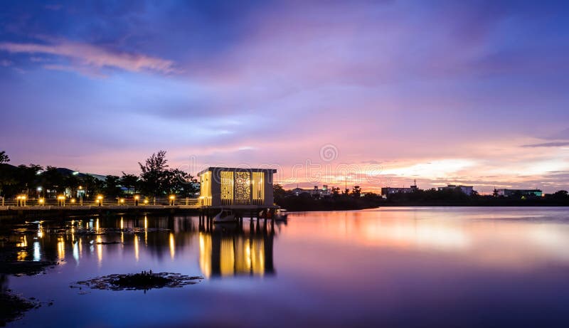 Peaceful lake during Sunset