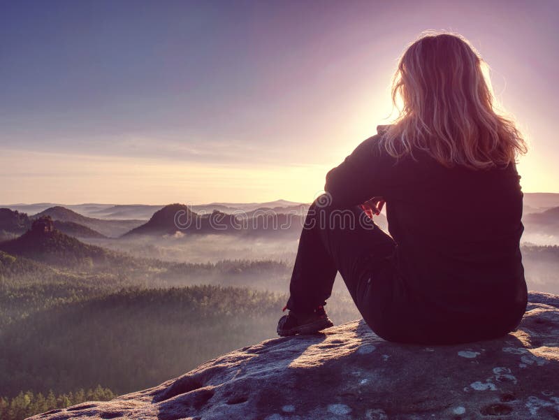 Peaceful landscape. pretty girl sitting on the rocks, looking far away and enjoy the nature. Comfortable sportswear on her slim bod, young, workout, woman, view, trekking, traveler, tourist, top, sunrise, style, stone, sky, portrait, peak, outdoor, mountain, leisure, jump, journey, jacket, hiker, healthy, happy, ground, freedom, female, fashion, extreme, edge, cold, clouds, climbing, climber, cliff, caucasian, casual, blue, beautiful, backpack, attractive. Peaceful landscape. pretty girl sitting on the rocks, looking far away and enjoy the nature. Comfortable sportswear on her slim bod, young, workout, woman, view, trekking, traveler, tourist, top, sunrise, style, stone, sky, portrait, peak, outdoor, mountain, leisure, jump, journey, jacket, hiker, healthy, happy, ground, freedom, female, fashion, extreme, edge, cold, clouds, climbing, climber, cliff, caucasian, casual, blue, beautiful, backpack, attractive