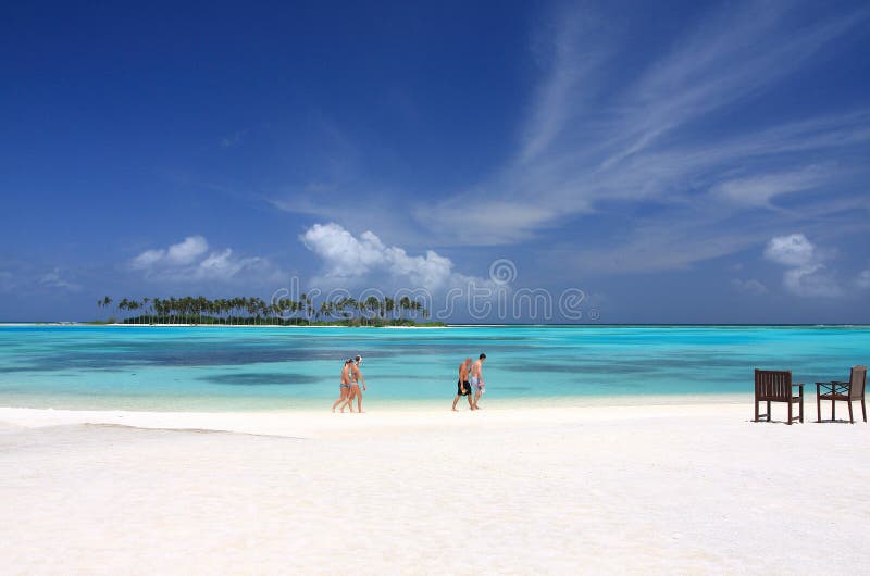 Peaceful in maldives stock photo