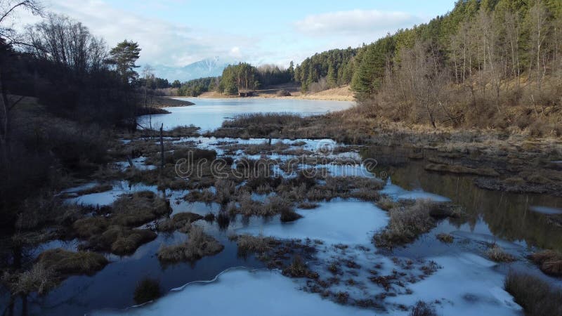 Peaceful mountain scene with calm lake