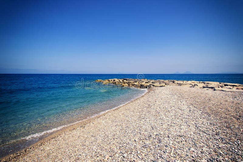 Pacífico a relajarse en Playa de, Sicilia,.