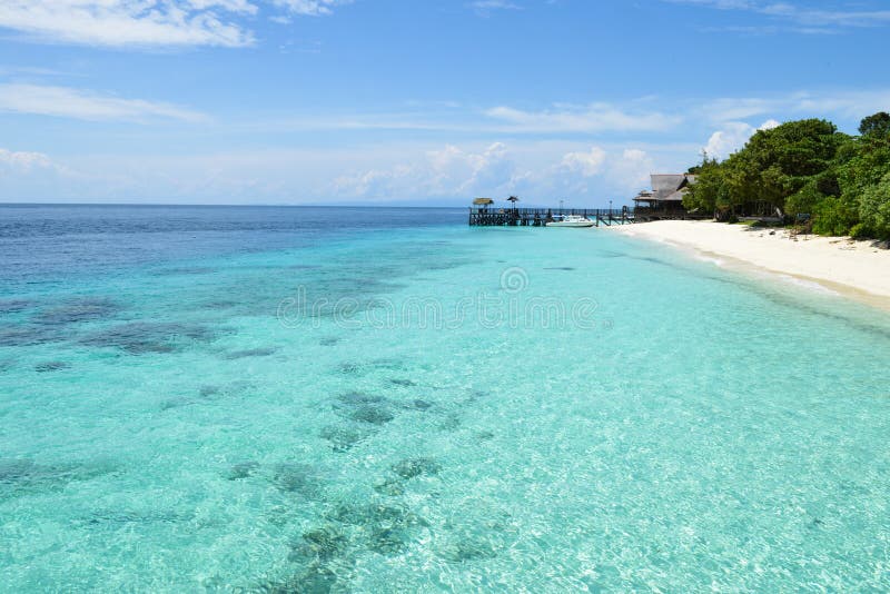 Peaceful tropical island resort, vacation destination