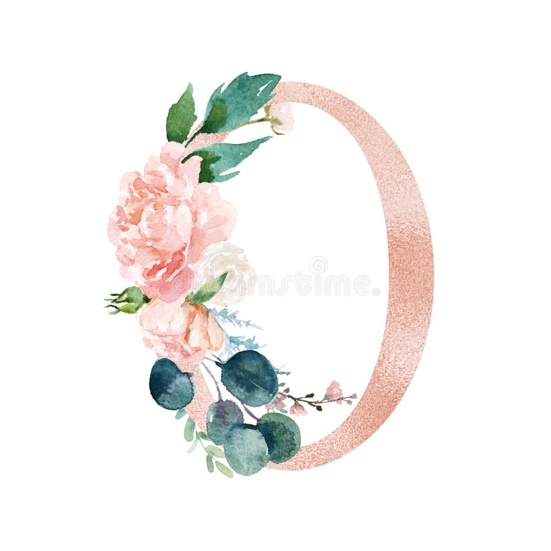 Peach Cream Blush Floral Number - Cifra 1 Con Composizione Bouquet