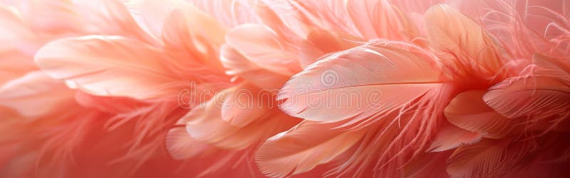 Peach Fuzz Feathers: A Fluffy and Colorful Abstract Texture for Backgrounds and Banners vector illustration