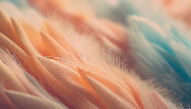 Peach fuzz textile macro closeup as background, generative ai stock illustration
