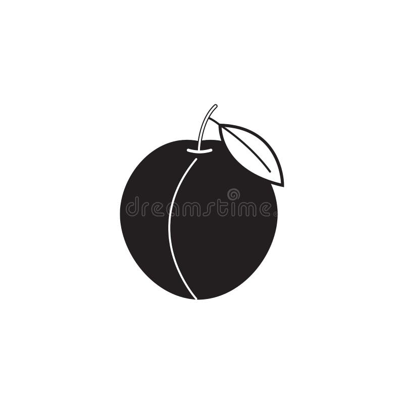 Peach solid icon, healthy fruit, vector graphics vector illustration Peach solid icon, healthy fruit, vector graphics vector illustration