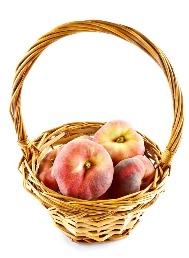 Peaches in basket stock image. Image of skin, fresh, refreshing 43276565