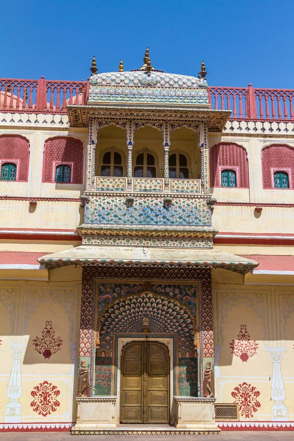 Peacock Door in Jaipur, India Stock Photo Image of decoration