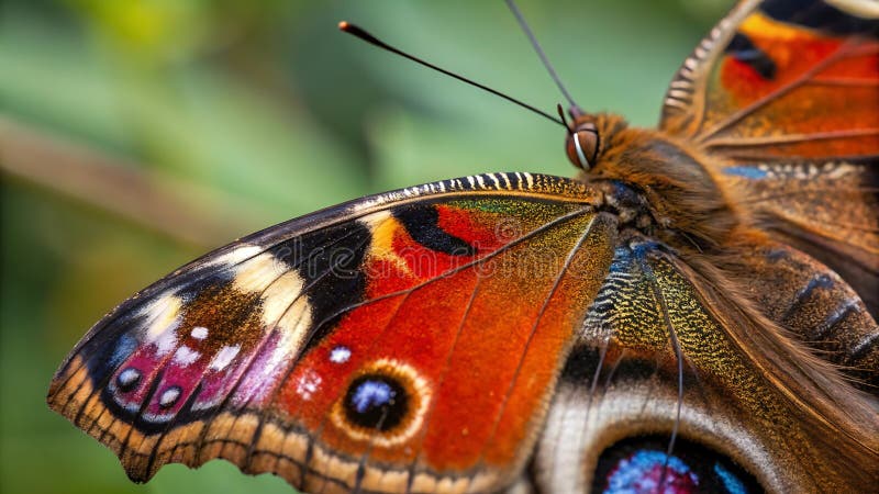 Peacock Occhio di colore, ali di farfalla, struttura intricata. Foto di borsa - Generativo AI royalty illustrazione gratis