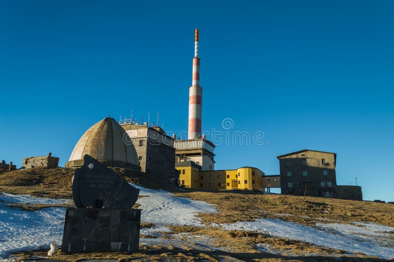 Peak Botev, the highest peak of the Stara planina mountains at sunset stock images Peak Botev, the highest peak of the Stara planina mountains at sunset stock images