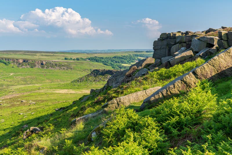 Peak District landscape, seen from Higger Tor, South Yorkshire