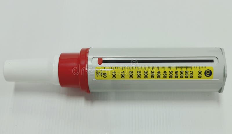 A Peak Flow Meter is used to monitor lung function stock photo