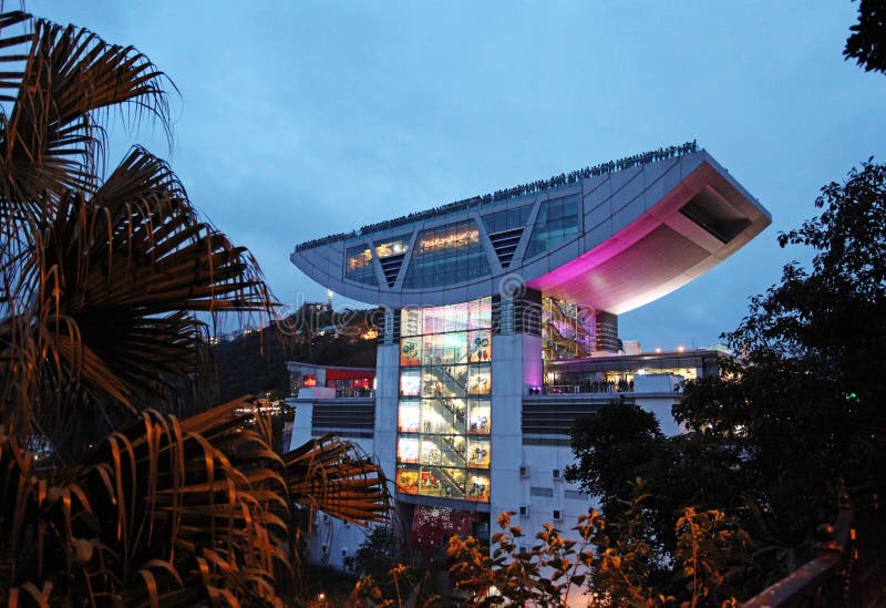 The Peak Tower (Victoria Peak) Observation Platform in Hong Kong by