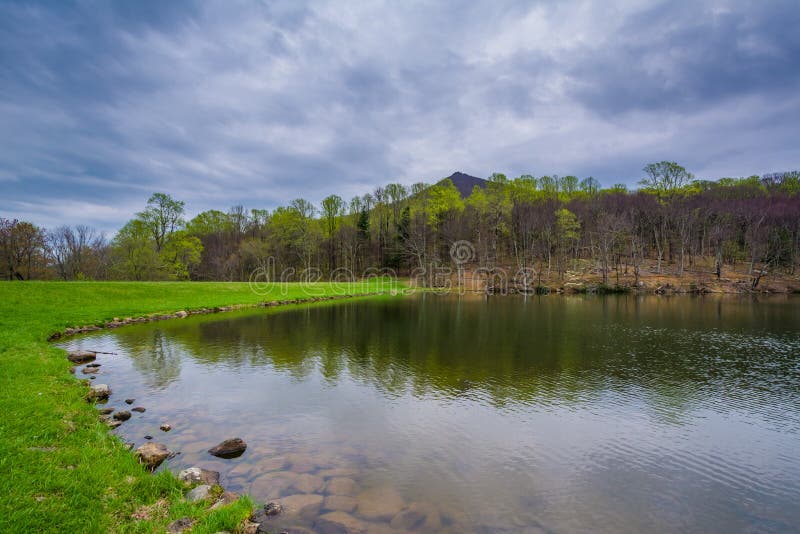 Peaks of Otter Lake, on the Blue Ridge Parkway in Virginia Stock Image