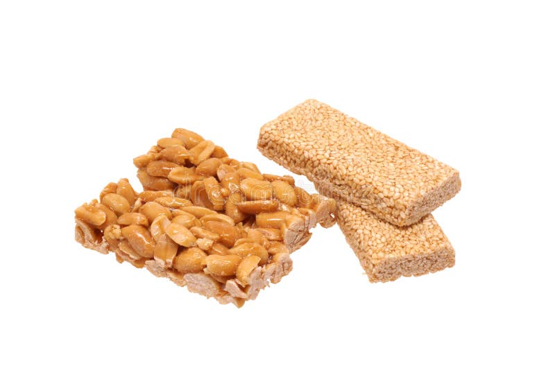 Peanut Brittle with Sesame Seeds and Peanuts. Stock Image Image of