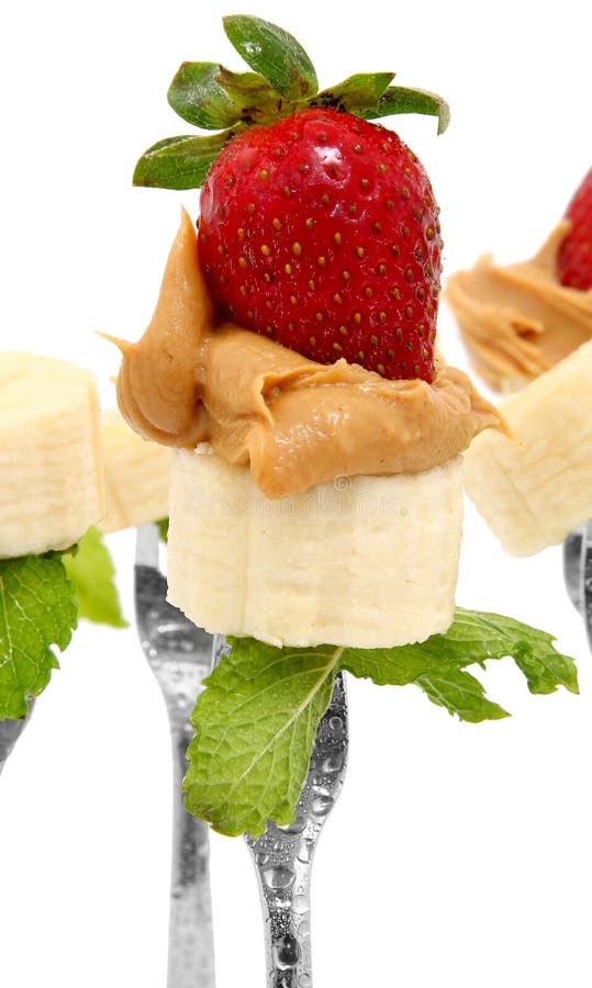 Peanut Butter Banana and Strawberry stock image