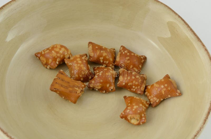 Peanut Butter Pretzel Squares in Bowl Stock Photo Image of salted