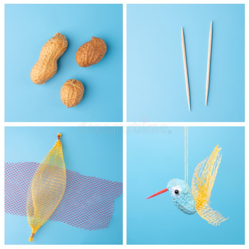Peanut Hummingbird Craft for Spring or Summer, Homemade Activity for
