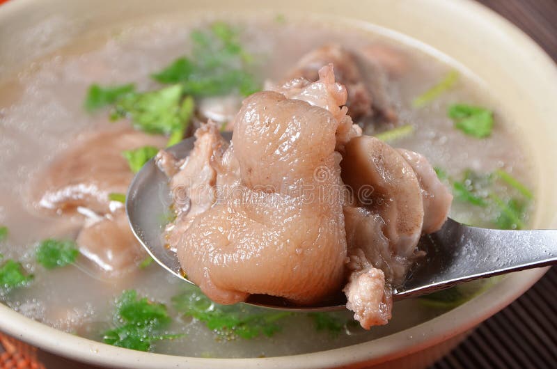 Peanut pork knuckle soup stock image. Image of bone, vegetables 51878557