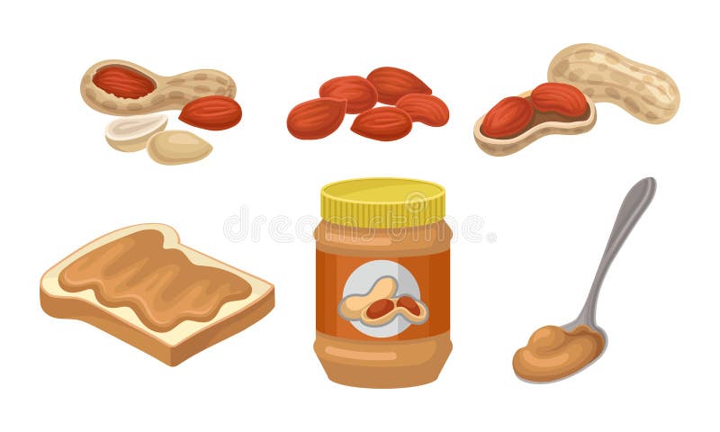 Download Natural Peanut Butter In Transparent Glass Jar With Label And Yellow Lid Healthy Nutrition Flat Vector Element For Stock Vector Illustration Of Background Breakfast 118945044 Yellowimages Mockups