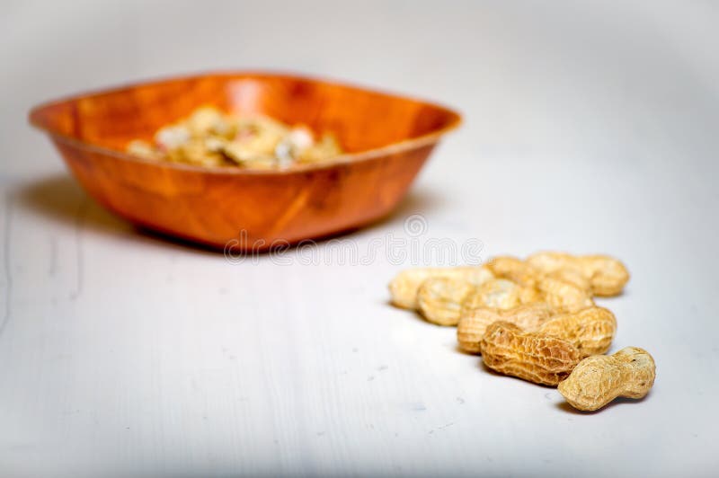 Peanuts in a bowl stock image. Image of vegetarian, food 40543431