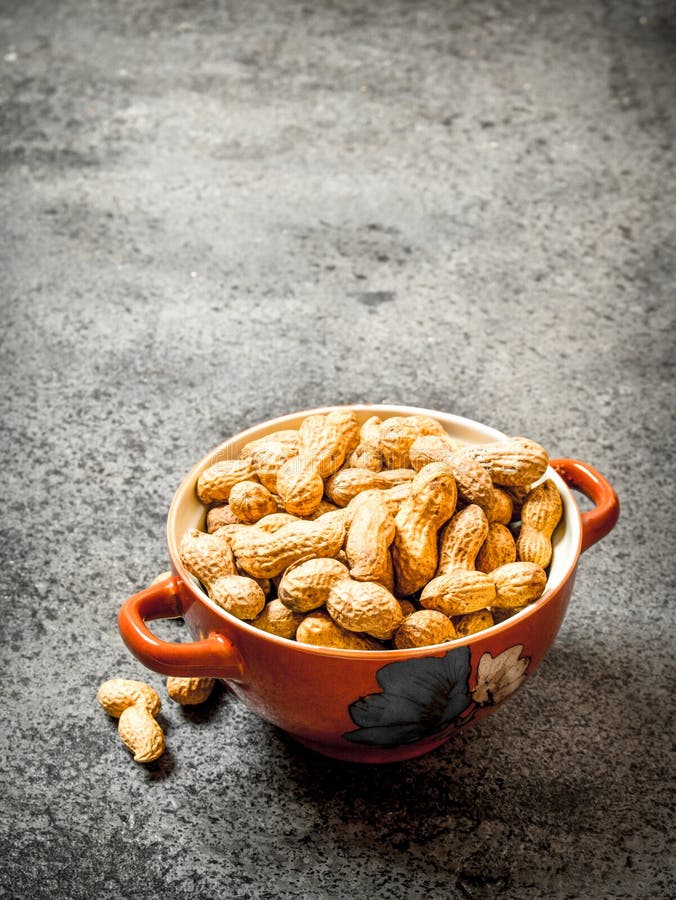 Peanuts in a bowl. stock image. Image of natural, open 97660023