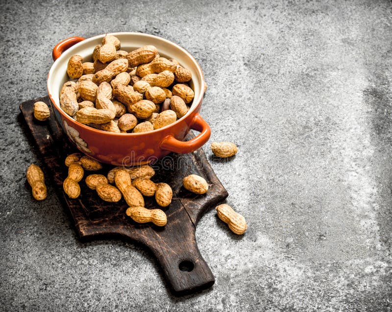 Peanuts in a bowl. stock photo. Image of bowl, ingredient 98069924
