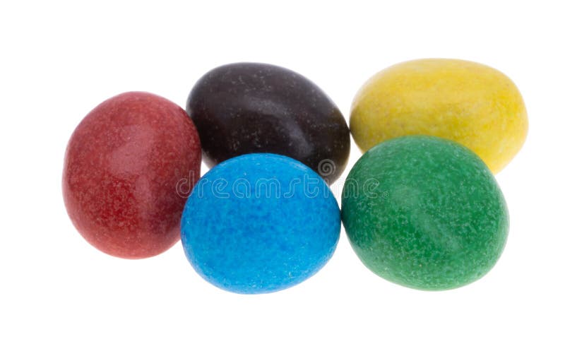 Peanuts in colored glaze isolated