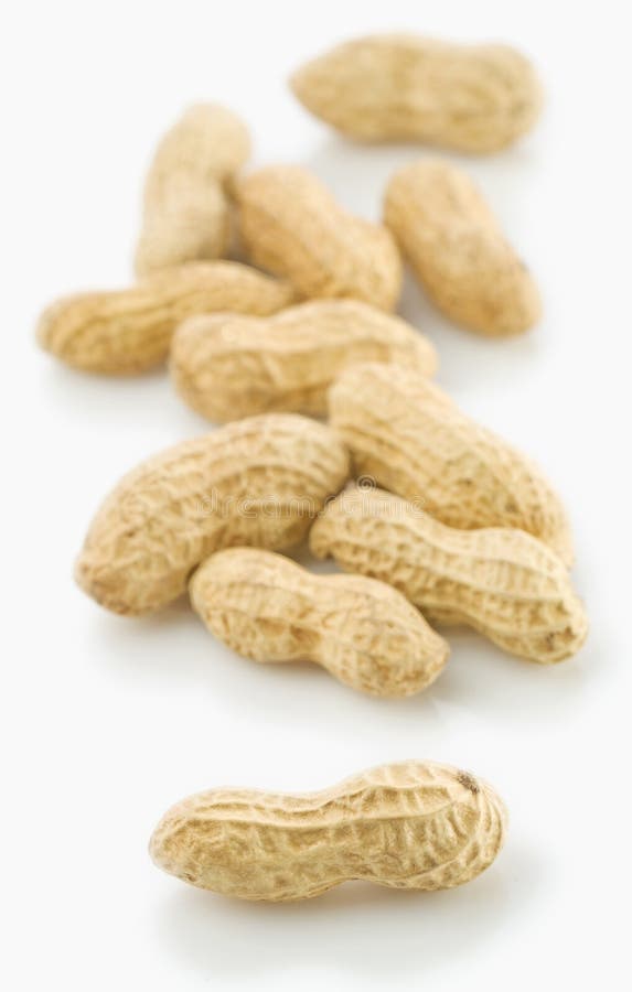 Peanuts on gray background isolated