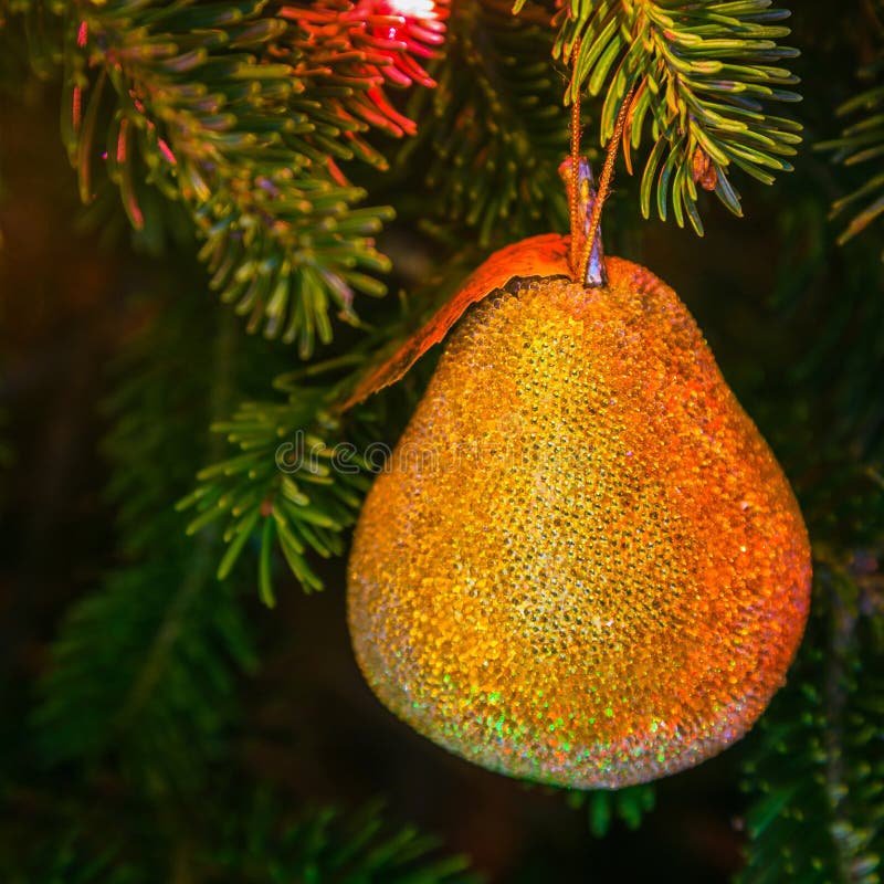 Pear. A Christmastree Decoration Stock Photo Image of design, holiday 12877042