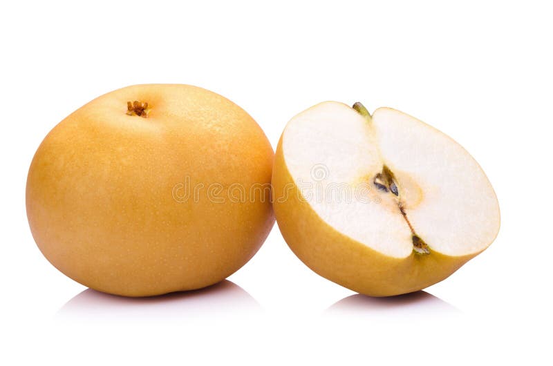 pear fruit over white background