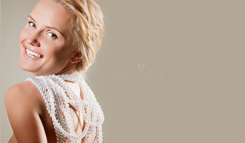 In pearl beads stock image In pearl beads stock image